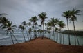 The Cloudy sky at the Coconut hill, ItÃ¢â¬â¢s located at the Mirissa, Sri Lanka Royalty Free Stock Photo